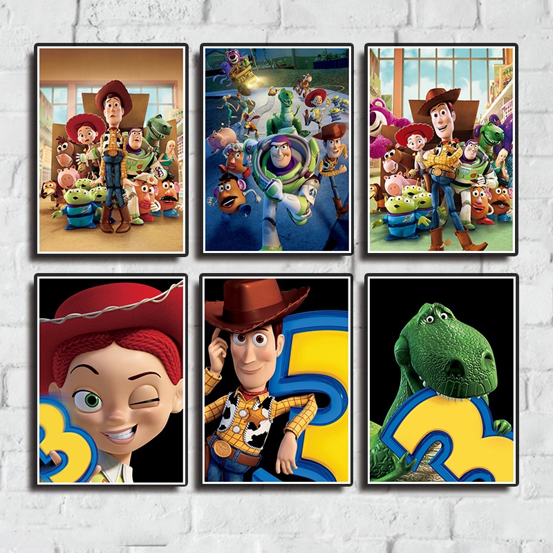 Poster Phim toy story 3d 3 released in 2010 Bằng Giấy kraft Phong Cách retro Trang Trí Nhà Cửa