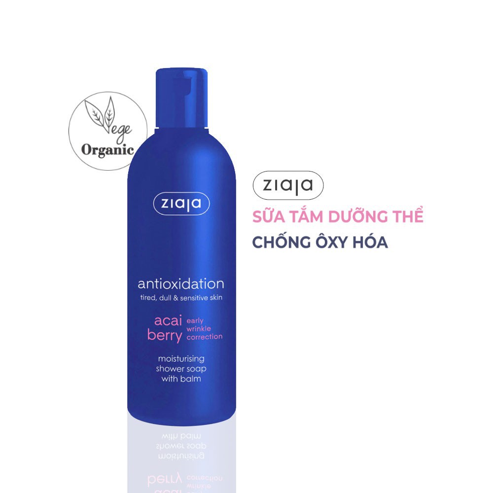 SỮA TẮM DƯỠNG THỂ CHỐNG OXY HÓA ZIAJA - ORGANIC - 300ML