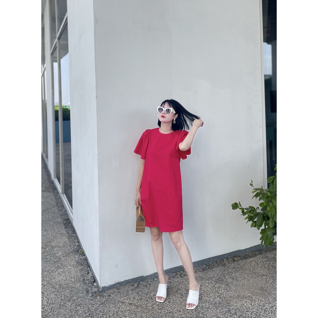 LIIN - Đầm Suông Nữ Trơn Tay Điệu Ruffle Sleeves Dress V00583 | BigBuy360 - bigbuy360.vn