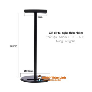 Giá treo tai nghe Thân kim loại - Chụp tai - Oversize