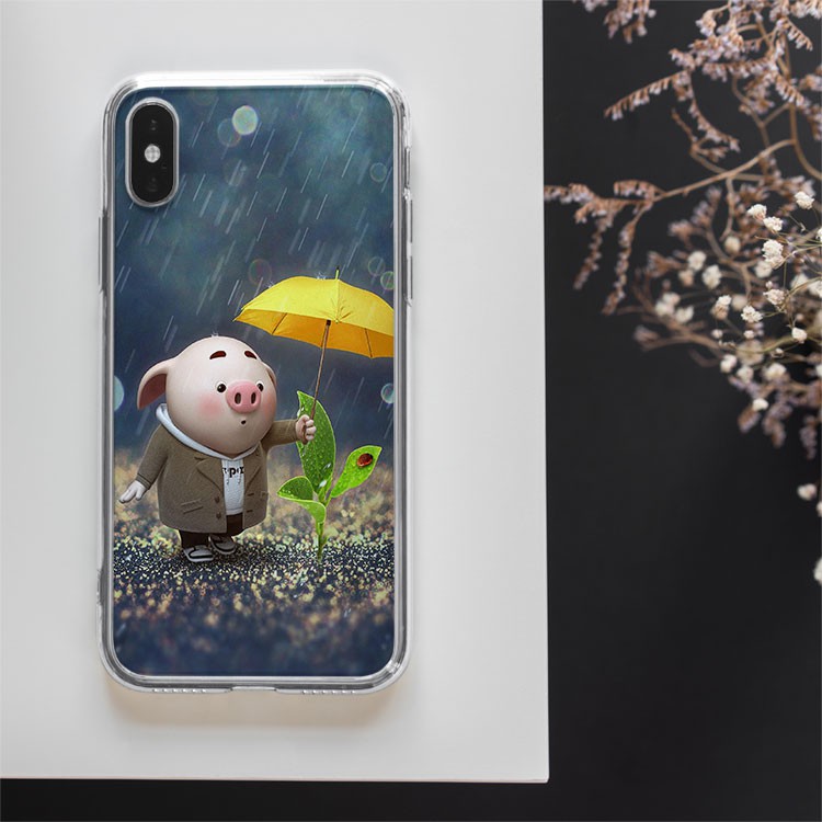 Ốp Iphone hình chú lợn Kiểu Mới chất liệu silicon trong dẻo PIG20210154