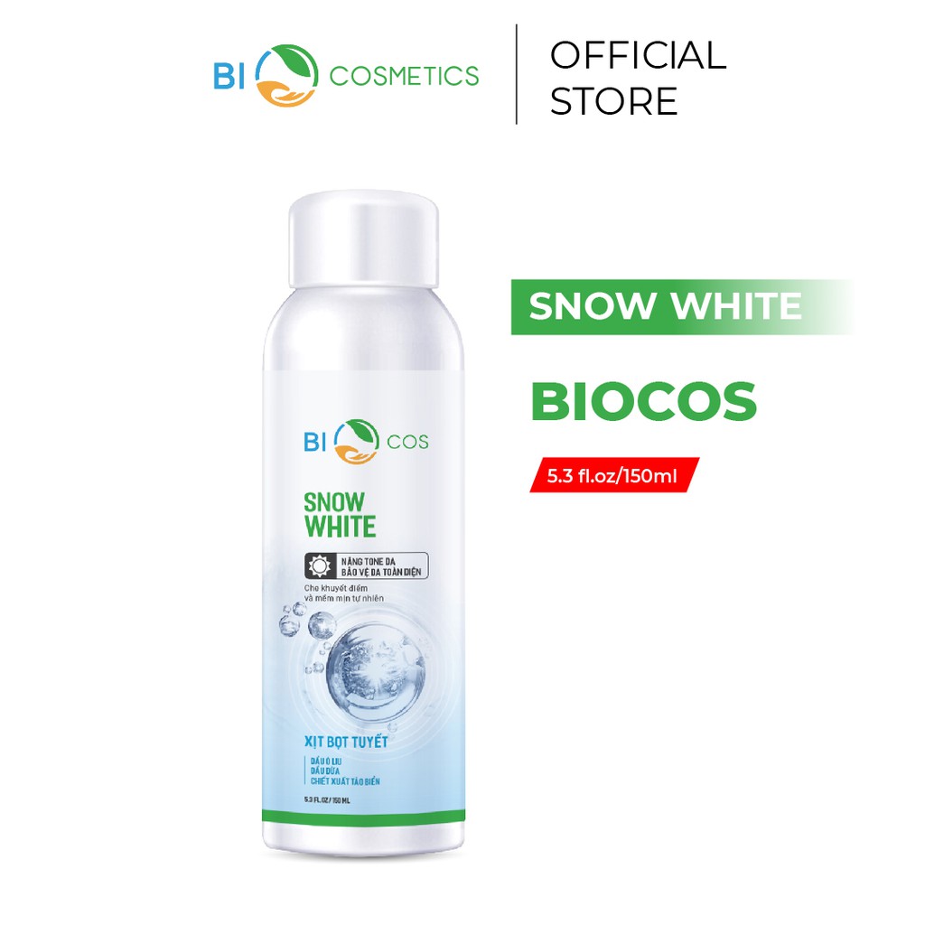 Xịt Lạnh Snow White BIO COSMETICS Làm Trắng Da Giúp Nâng Tone Và Bảo Vệ Da Toàn Diện 150 ml.