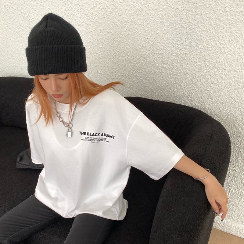 ÁO THUN SKELETON PHỐI MÀU TRẮNG THE BLACK ADAMS