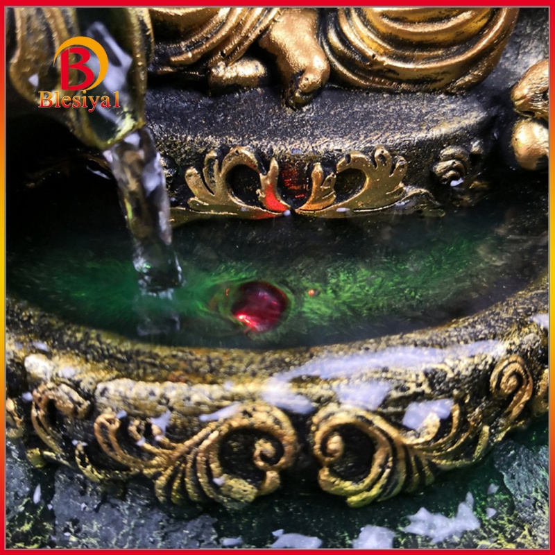 [BLESIYA1] Hindu Ganesha Statue Water Fountain Led Waterscape Living Room Decor Arts