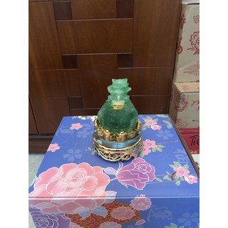 Cóc xanh 3 chân ngậm tiền vàng lưng cỗng cải