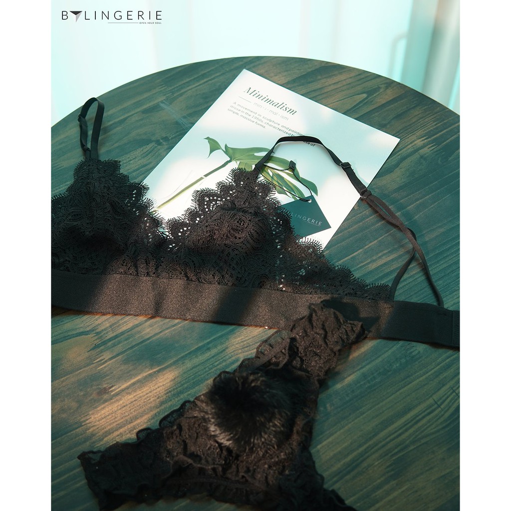 Áo Lót Nữ Không Gọng, Bralette Không Mút, Lingerie Set Sexy Màu Đen | BY LINGERIE | B204 | BigBuy360 - bigbuy360.vn