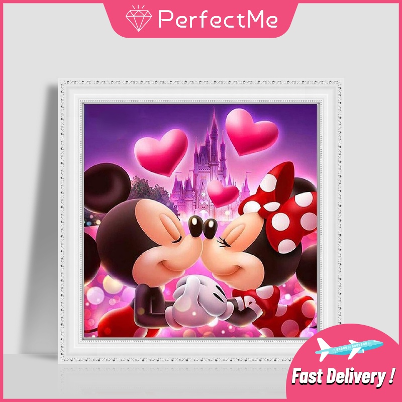 Tranh Đính Đá 5D Tự Làm Hình Chuột Đáng Yêu 30X30Cm Trang Trí Nhà Cửa