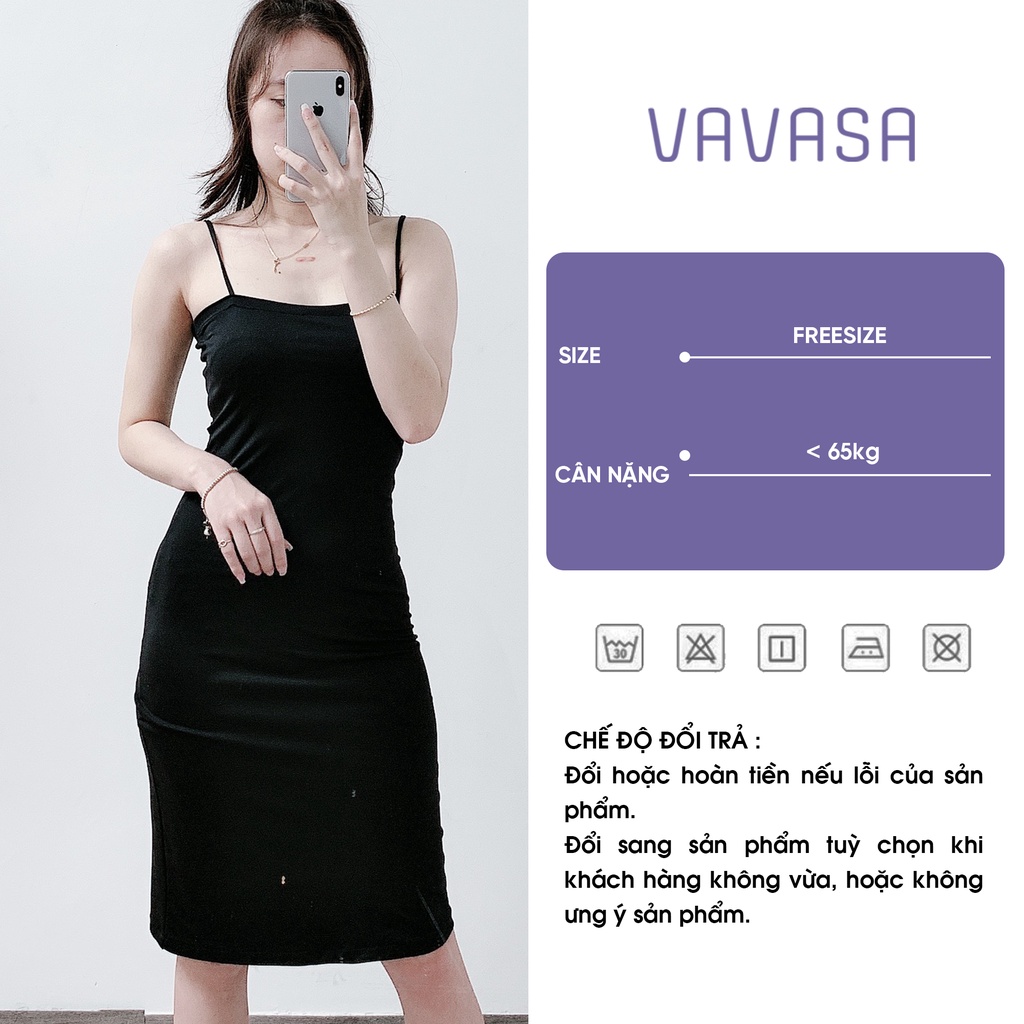 váy 2 dây ôm body, đầm dáng dài ôm boddy VAVASA V02 | BigBuy360 - bigbuy360.vn