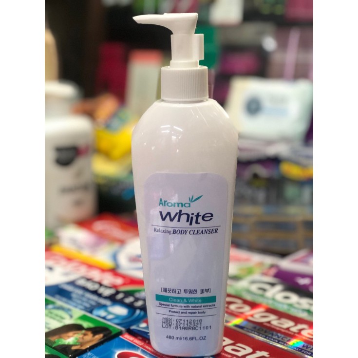 Sữa tắm trắng AROMA White Relaxing Body Cleanser 480ml