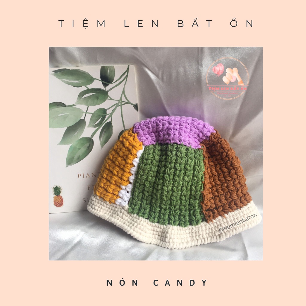 NÓN/ MŨ LEN CANDY SẮC MÀU