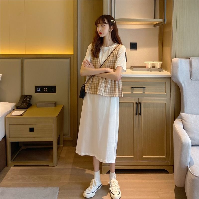 Đầm Perty màu trơn xẻ tà/ Áo khoác vest Perty thời trang mùa hè cho nữ