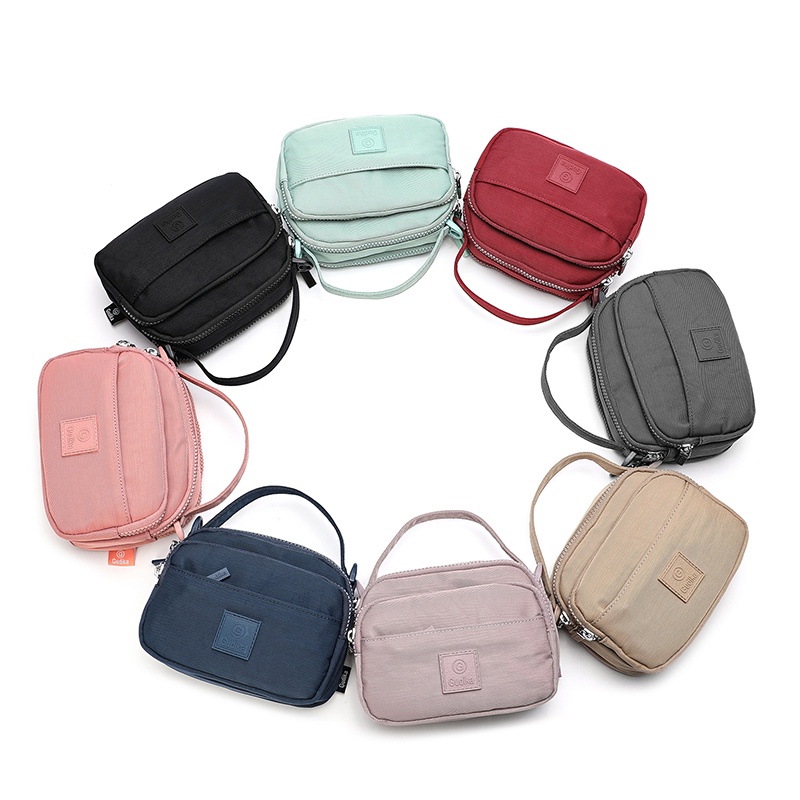 Túi Đeo Chéo Bằng Nylon Chống Nước Có Khóa Kéo Phong Cách Hàn Quốc Cho Nữ