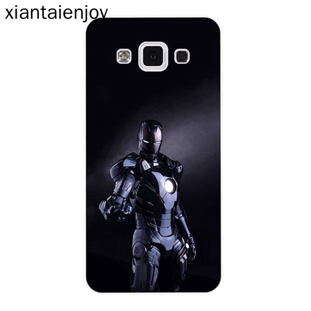 Ốp silicon Hình Iron Man Cho Samsung A3 A5 A7 A8 Plus 2016 2017 2018 Note 3 4 5 8 E5