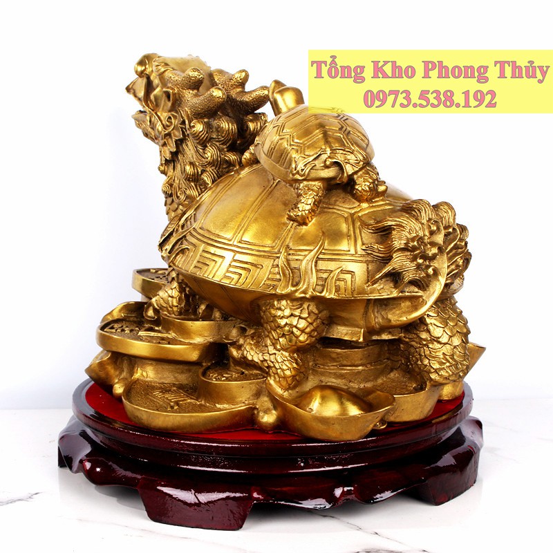 Rùa Đầu Rồng - Long Quy Cõng Con Đồng nguyên chất