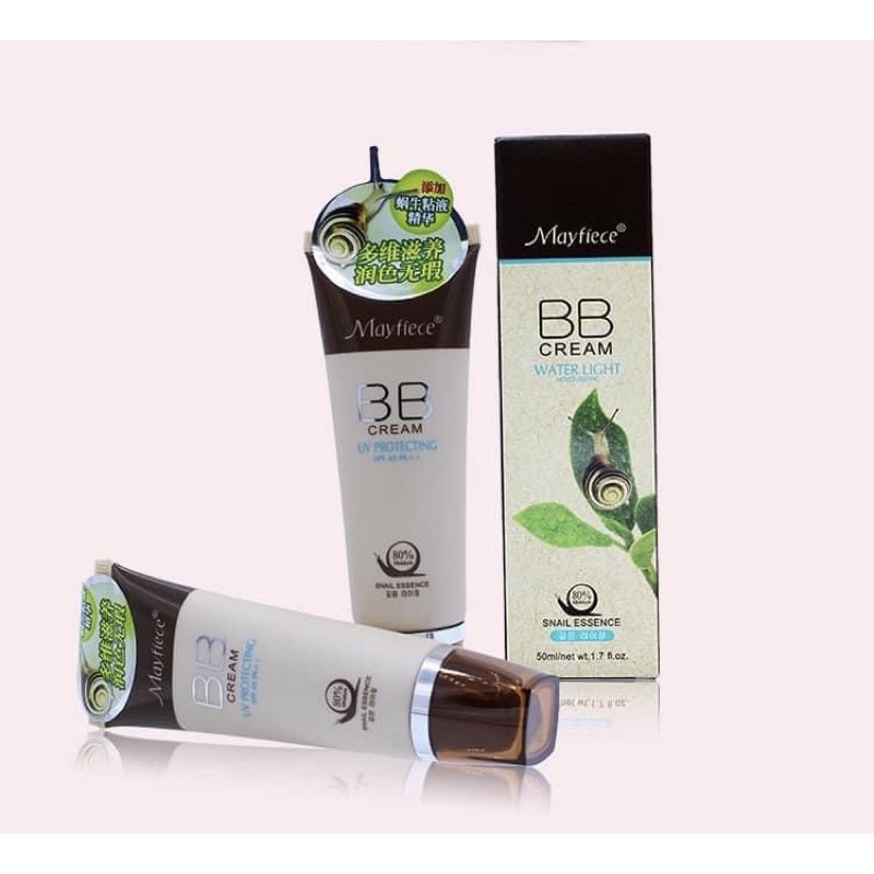 kem nền trắng da BB CREAM water light Mayfiece Snail tinh chất ốc sên  - HX1620