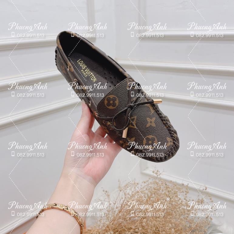 Giầy Moca LV Hoa Nâu
