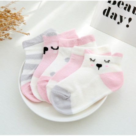 SET 5 ĐÔI TẤT ĐIỀU HÒA KID'S SOCKS CHO BÉ 0-4 TUỔI