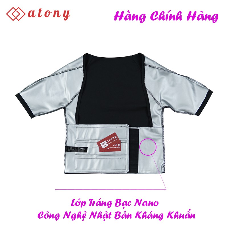 Đai Nịt Bụng Giảm Mỡ Bụng ATONY, Đai Quấn Nóng Giảm Mỡ Bụng Cao Cấp,Tráng Nano Bạc Nhật Bản Giúp Sinh Nhiệt, Đổ Mồ Hôi