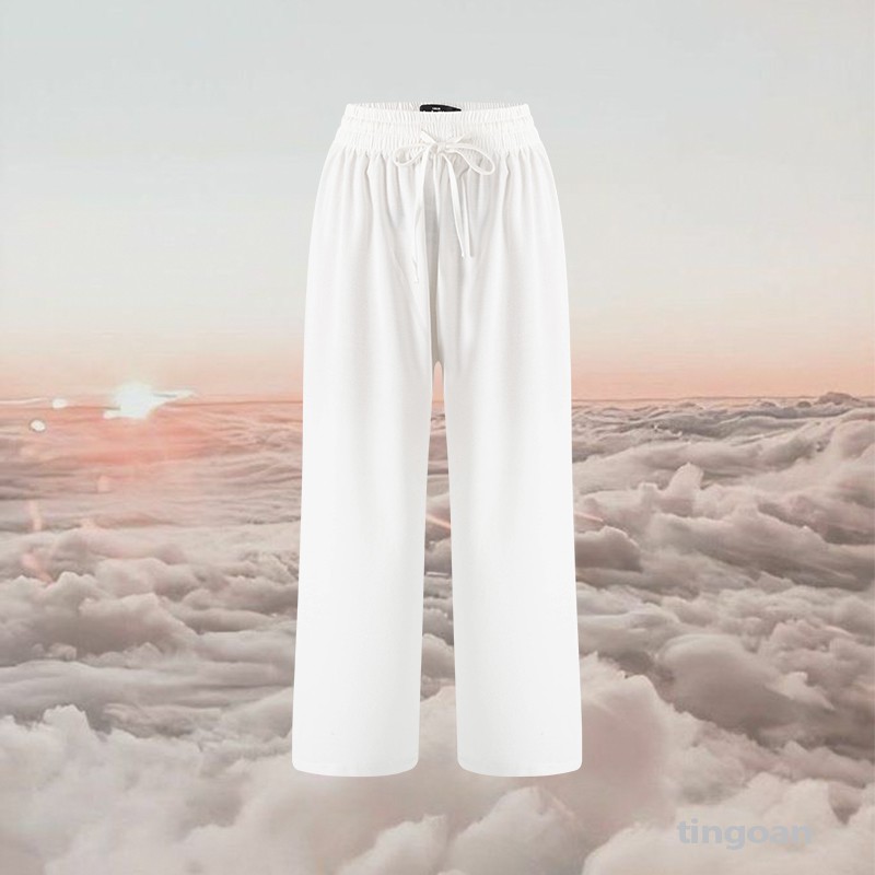 Quần ống rộng xuông đũi mát chun co giãn trắng tingoan BENNY CULOTTES/WH | BigBuy360 - bigbuy360.vn