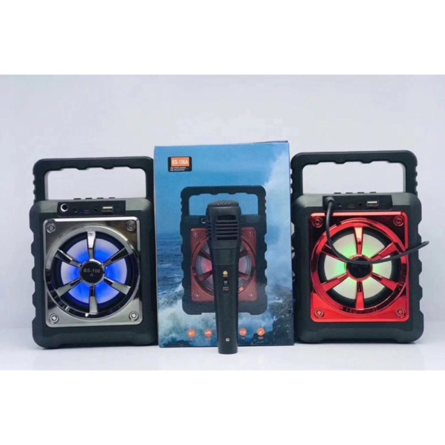 Loa Kéo Karaoke Mini YS 104 Kèm 2 Micro Không Dây Có Chế Độ Giả Dọng Siêu Hay Âm Thanh To Rõ Bass Ấm