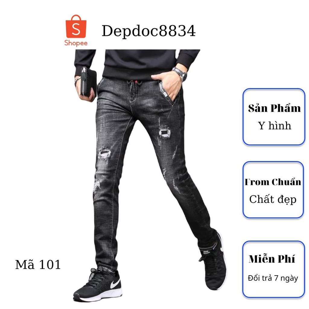 Quần jean nam cao cấp, chất liệu bò ( jean ) mềm mịn, from chuẩn, có nhiều mẫu đẹp mới đi kèm depdoc84