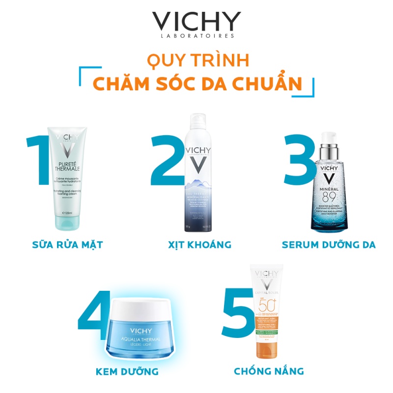 [Mã COSVIBD10 giảm 10% đơn 600K] Kem dưỡng ẩm và cung cấp nước dạng gel Vichy Aqualia Thermal Cream-Gel 50ml