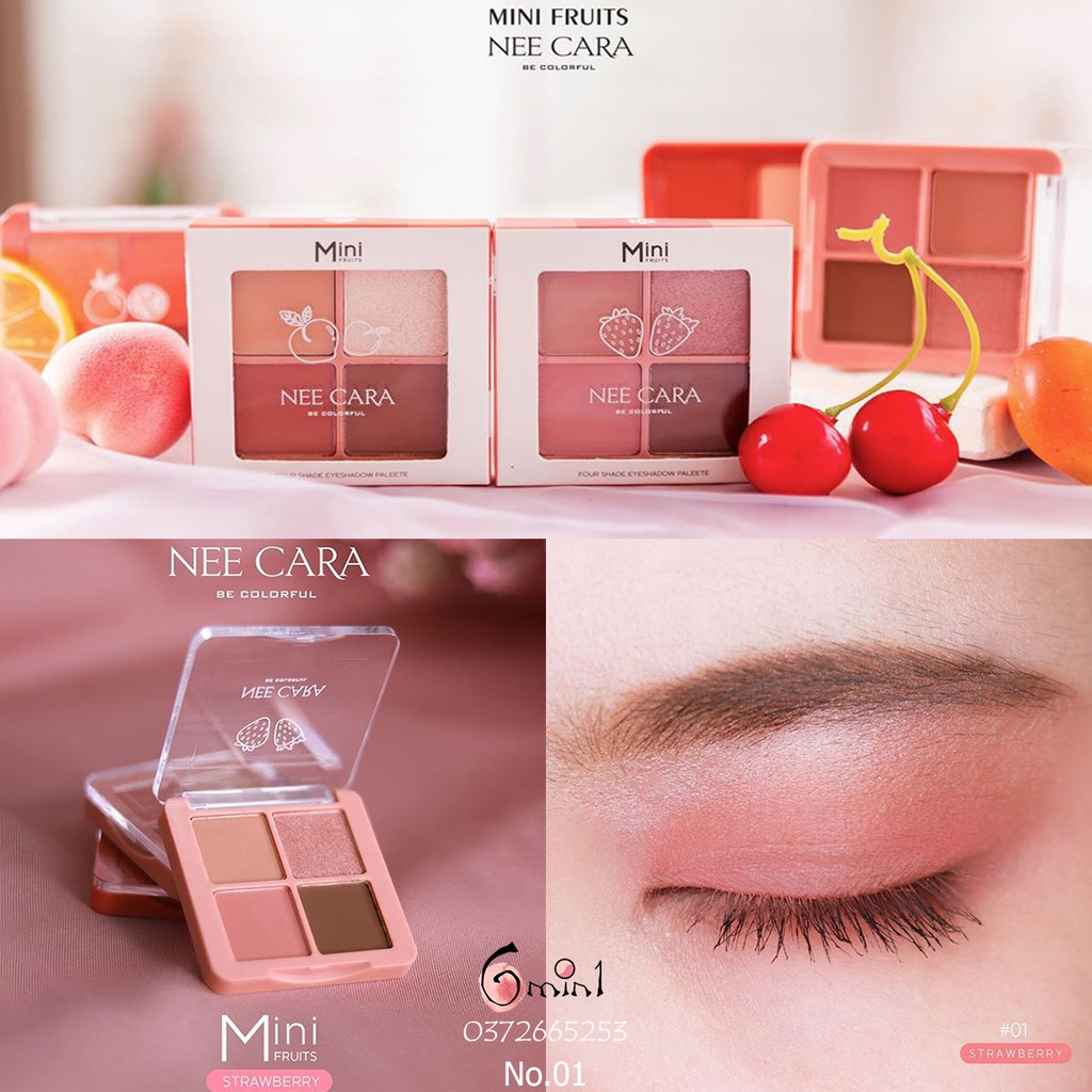 [New] Phấn Mắt Nee Cara Thái Lan Mini Fruits 4 Ô Màu Xinh Xinh | BigBuy360 - bigbuy360.vn