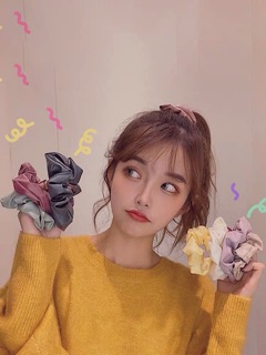 [Flash sale] Scrunchie - Cột tóc dây vải - Ảnh thật shop chụp