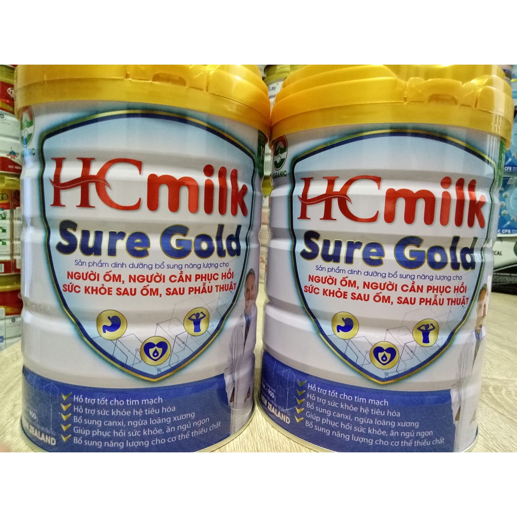 SỮA HCmilk SURE GOLD GIÚP PHỤC HỒI SỨC KHỎE, TĂNG CƯỜNG ĐỀ KHÁNG, NGỪA LOÃNG XƯƠNG 900GR