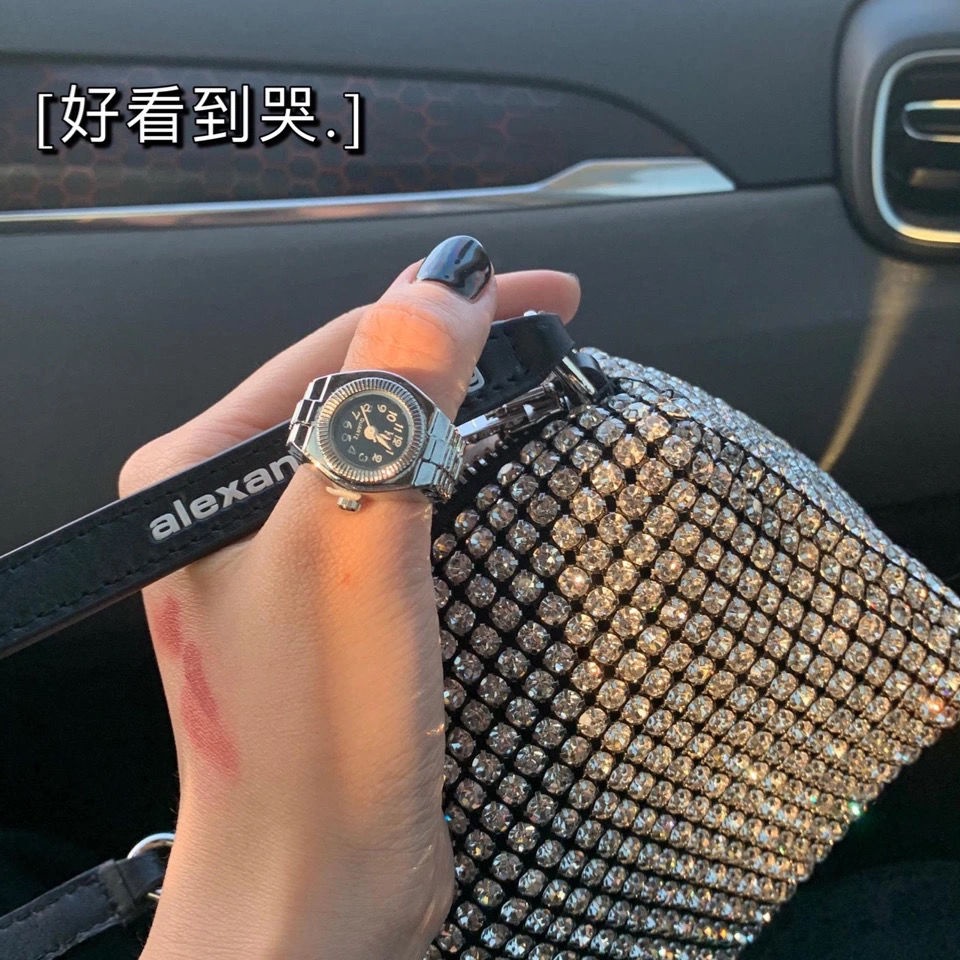 nhẫn đồng hồ Nhẫn phong cách đồng hồ nhỏ xem giờ điều chỉnh kích thước cho nam nữ