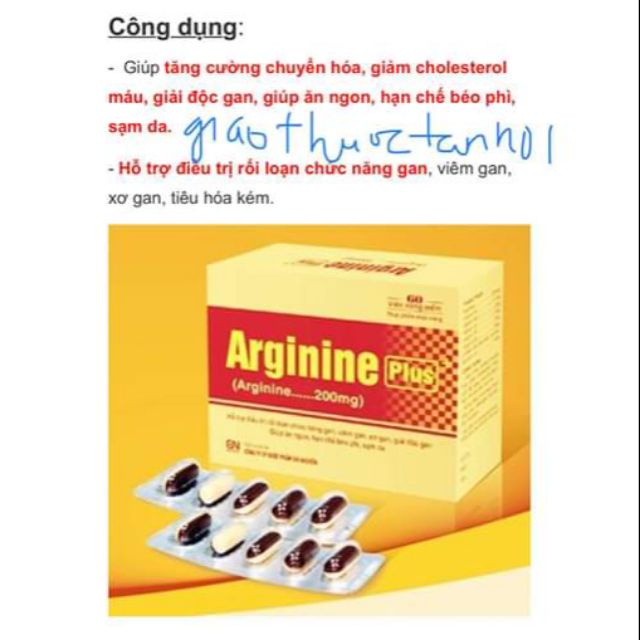 Bổ gan arginine