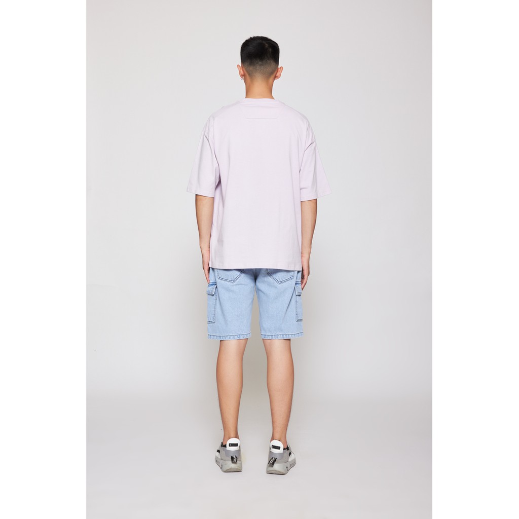 Áo Thun Nam Nữ Unisex BOO Oversize Dáng Rộng 100%Cotton Màu Tím Đính Patch BOOLAAB | BigBuy360 - bigbuy360.vn