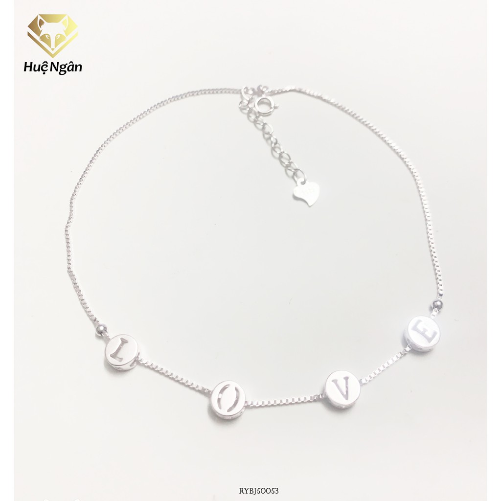 [Mã FARSBR151 giảm 100% đơn 0đ] Lắc chân bạc Ý 925 Huệ Ngân - LOVE RYBJ50053 | BigBuy360 - bigbuy360.vn