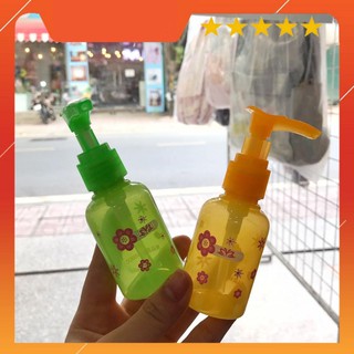 Bình chiết mỹ phẩm ❤️ Freeship ❤️ Bình chiết mỹ phẩm, chai chiết mỹ phẩm, lọ chiết mỹ phẩm có vòi nhấn họa tiết hoa