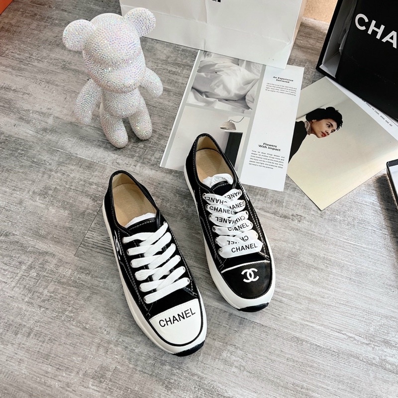 Giày thể thao chanel độn đế bánh mì