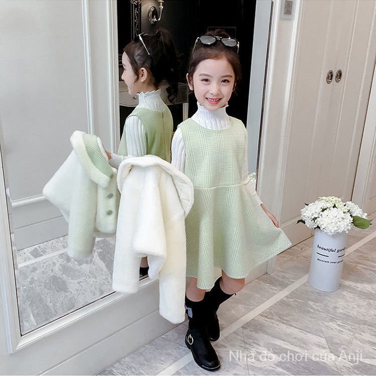 Kids Clothes Winter Princess Dress Three-Piece Dress