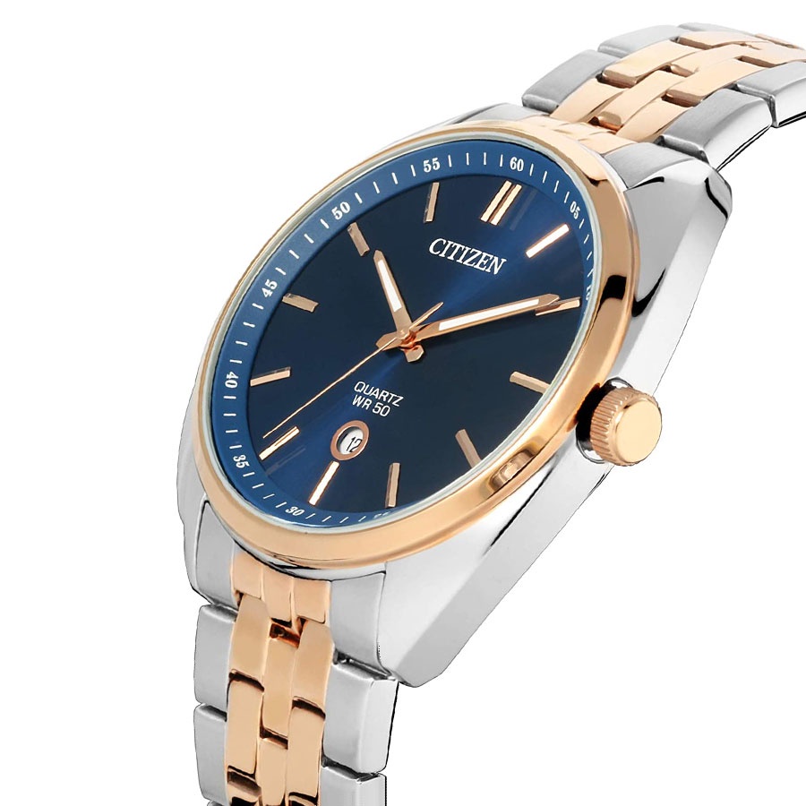 Đồng Hồ Nam Citizen Dây Thép Không Gỉ BI5096-53L - Mặt Xanh