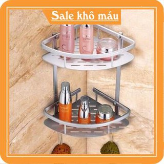 Kệ inox tam giác 2 tầng nhà tắm không rỉ