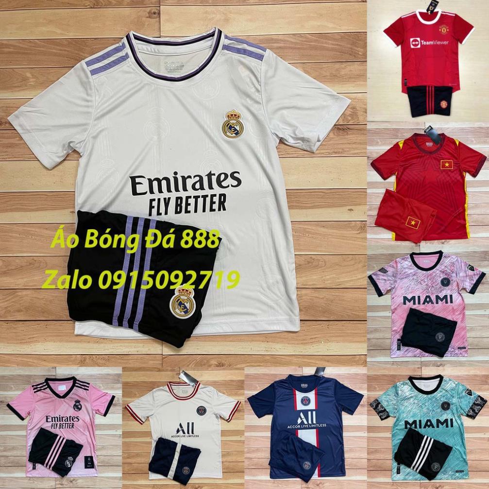 Bộ Quần Áo Bóng Đá, Áo Đá Banh Trẻ Em 2022 - Thun Thái Cao Cấp - Co Giãn 4 Chiều 🏆