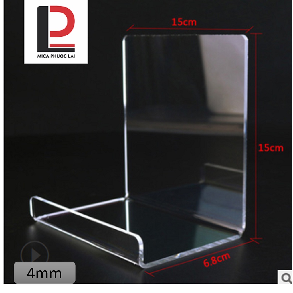 Kệ mica, acrylic chữ L/ Giá sách mica chữ L