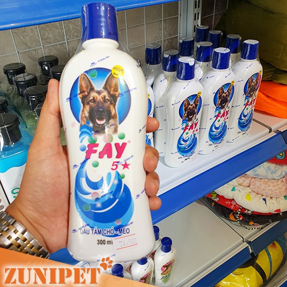 Dầu tắm trị ve rận cho chó mèo FAY 5 sao (5 tính năng vượt trội) - 300ml