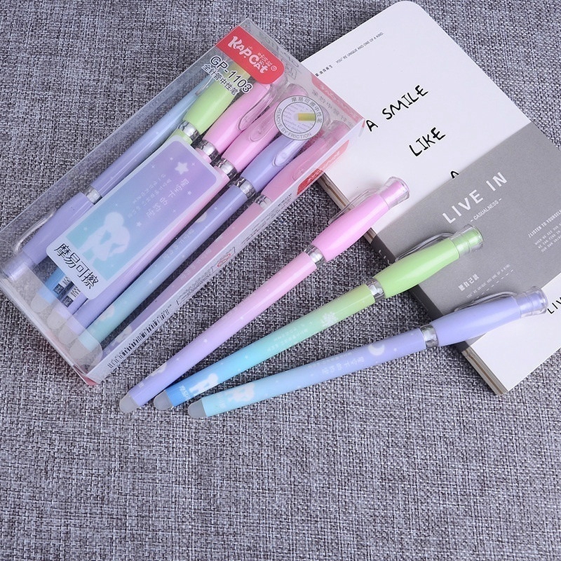 Bút Mực Gel Ngòi 0.38 Họa Tiết Dễ Thương Có Thể Xóa Được