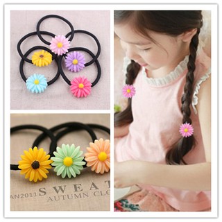 Dây thun cột tóc buộc tóc nữ hoa cúc nhiều màu đẹp dễ thương