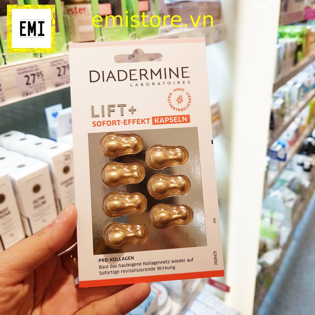 Viên nang Diadermine Lift bổ sung collagen tươi và vitamin giúp tái tạo da, làm trắng và chống lão hóa - Hàng chuẩn Đức