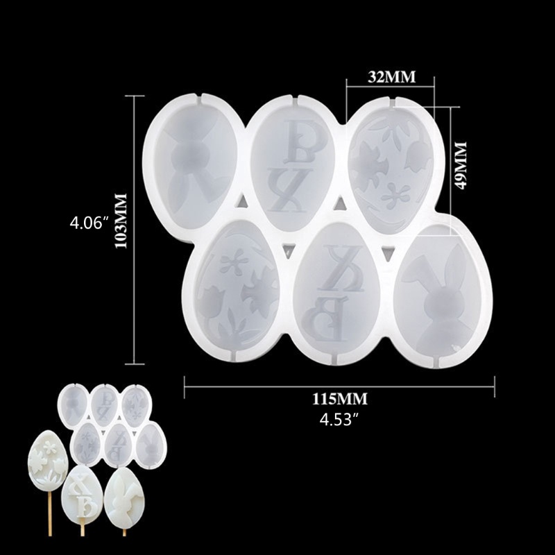 Khuôn Silicone Làm Kẹo Mút Hình Bướm Trứng Thỏ Cho Trẻ Em DIY Ba