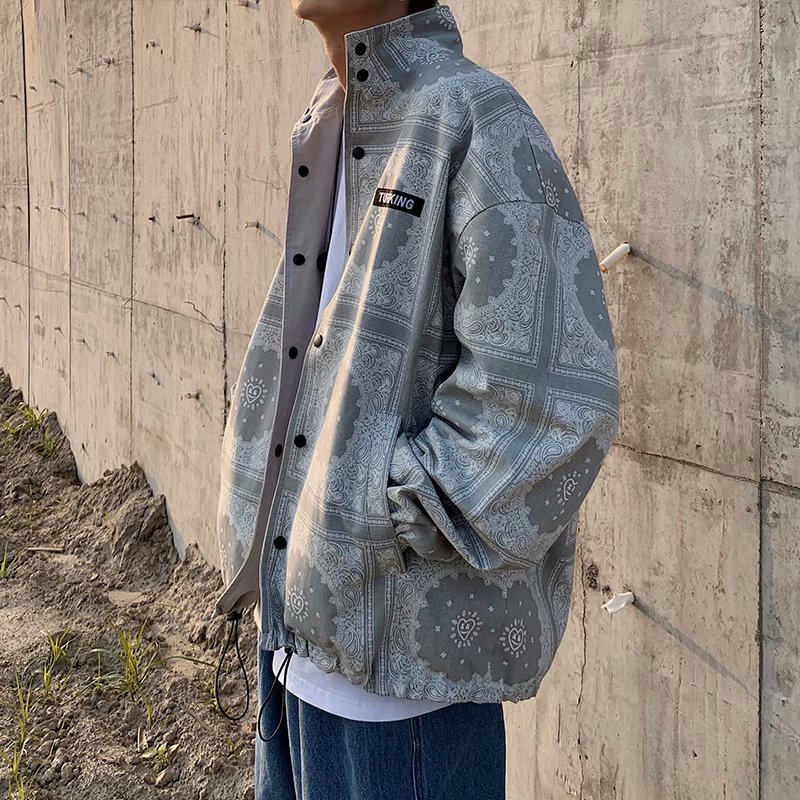 Áo khoác bóng chày dáng rộng thời trang cá tính cho nam