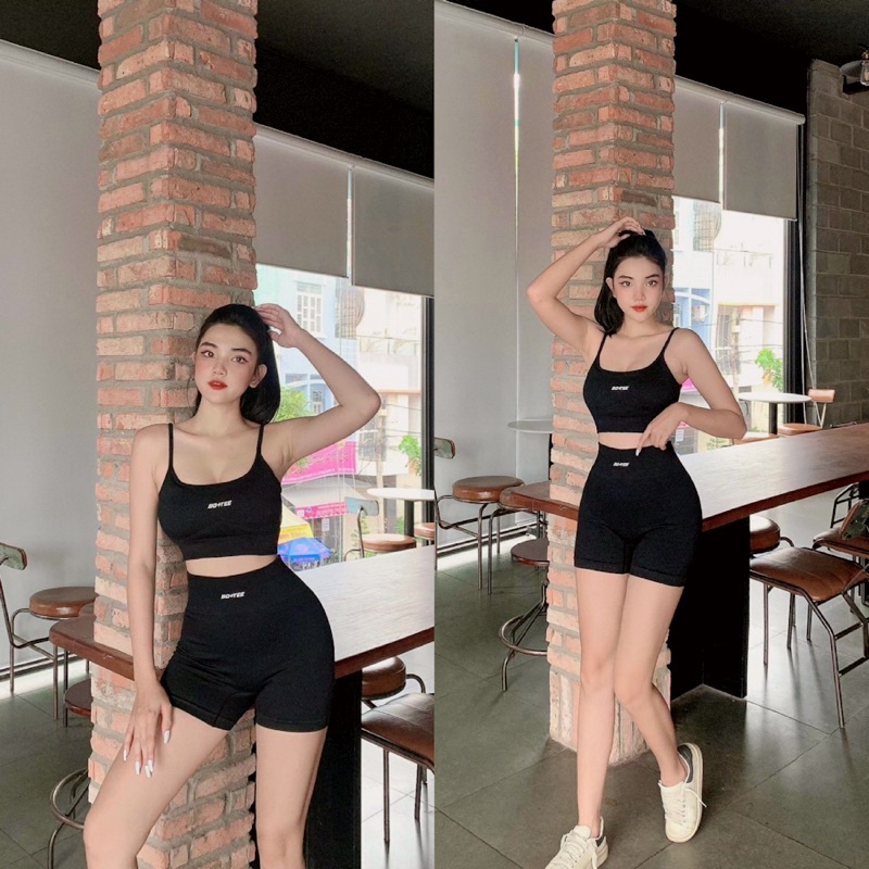 Bộ tập gym Botee , áo bra 2 dây quần đùi S20