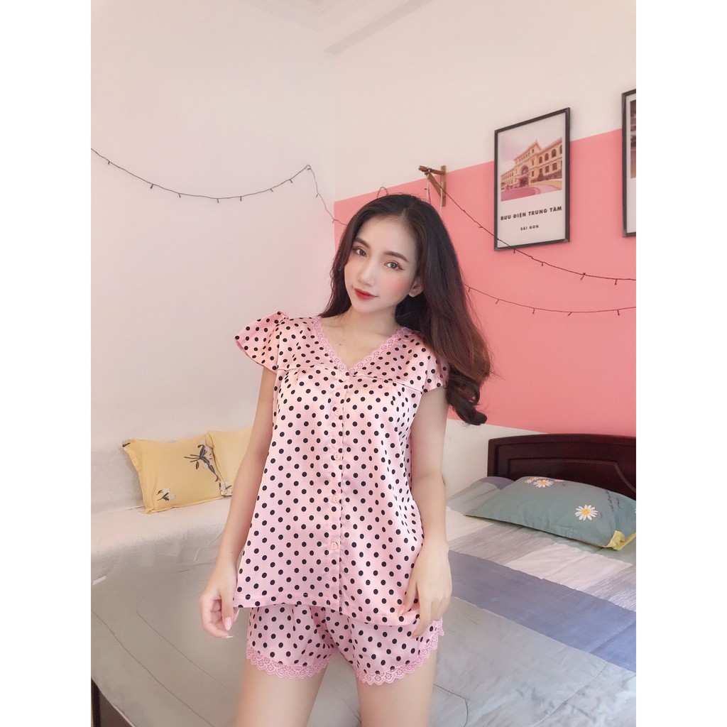 Đồ Bộ Nữ Đùi  mặc nhà chất kiệu satin mát lạnh [HÀNG SIÊU ĐẸP] BC-06 | BigBuy360 - bigbuy360.vn