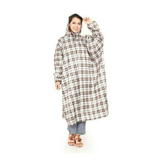 Áo mưa bít họa tiết bông, caro