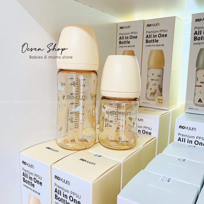 Bình sữa Moyuum Lạc Đà, Moyuum Vàng, Moyuum Llama edition 170ml/270ml